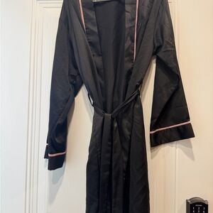 Source Unknown Black Robe with Pink Accents
